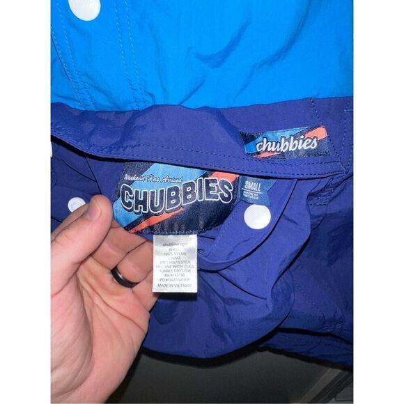 Chubbies Neon Cocktail Reversible Fleece Pullover Jacket Windbreaker Tropica Siz - Picture 7 of 7